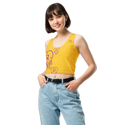 Dying Hearts / HiH H - Crop Top - Yellow