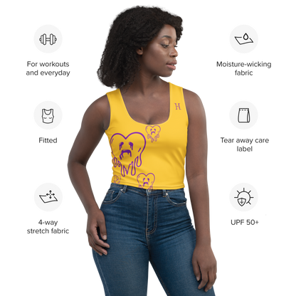 Dying Hearts / HiH H - Crop Top - Yellow