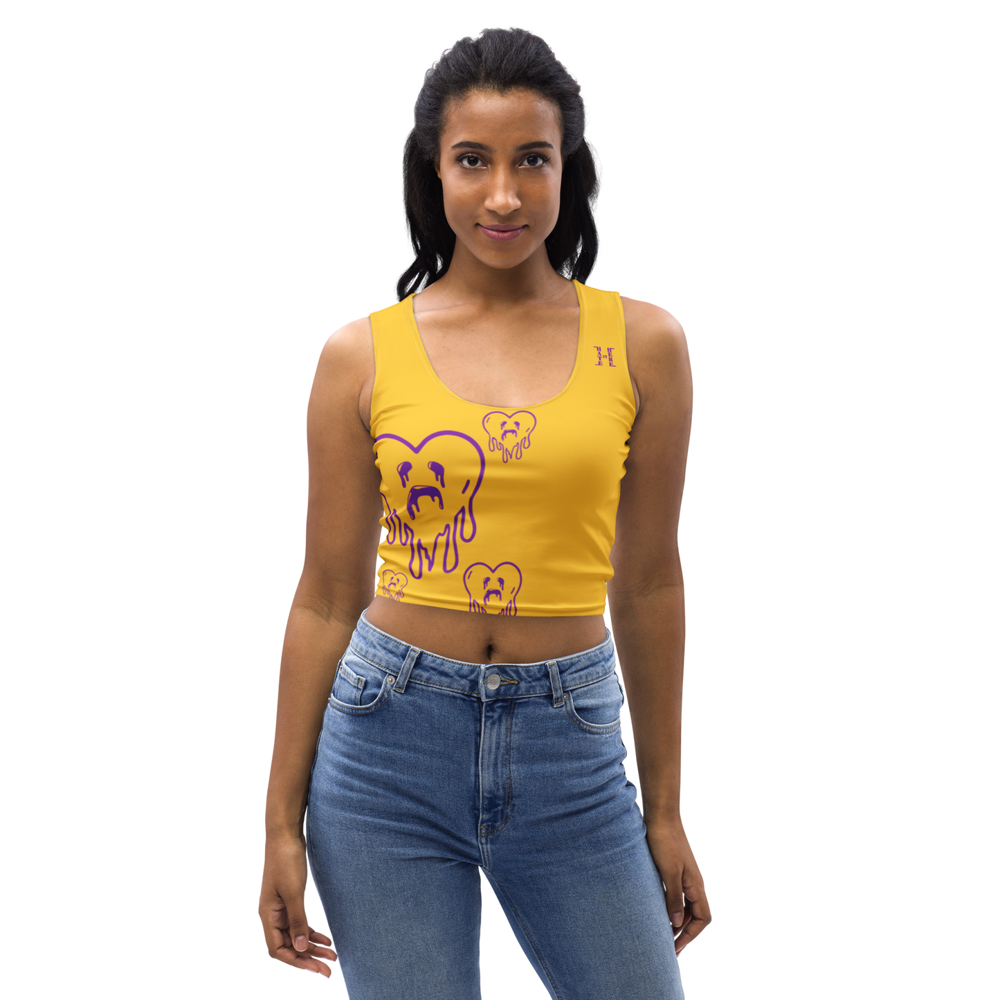 Dying Hearts / HiH H - Crop Top - Yellow