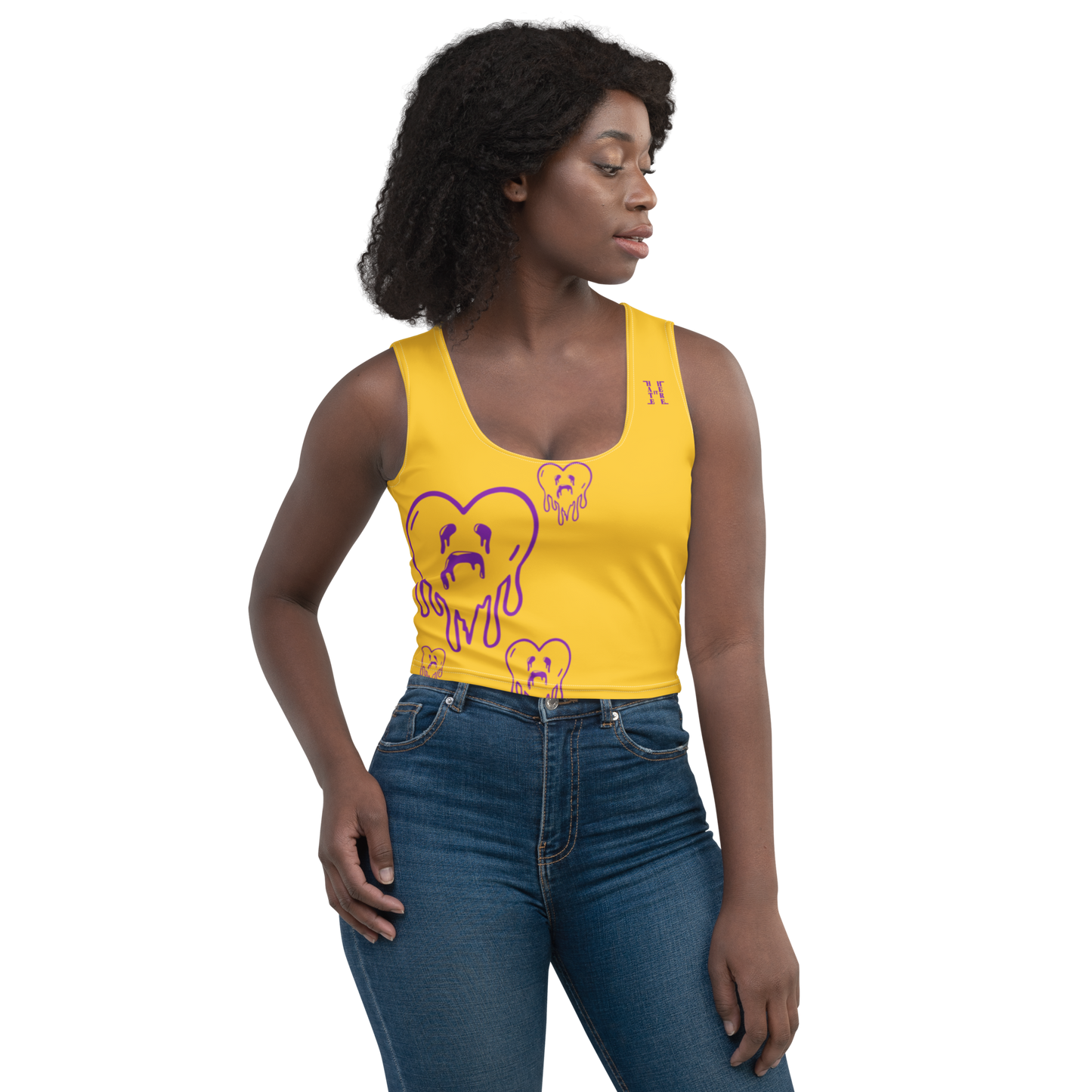 Dying Hearts / HiH H - Crop Top - Yellow