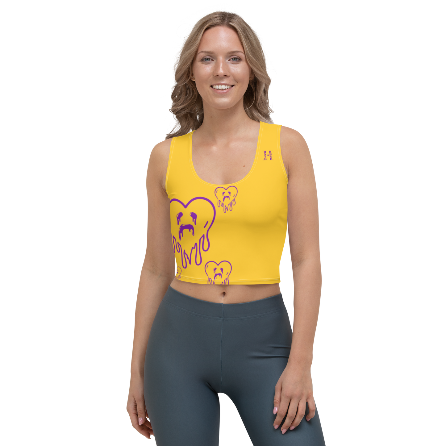 Dying Hearts / HiH H - Crop Top - Yellow