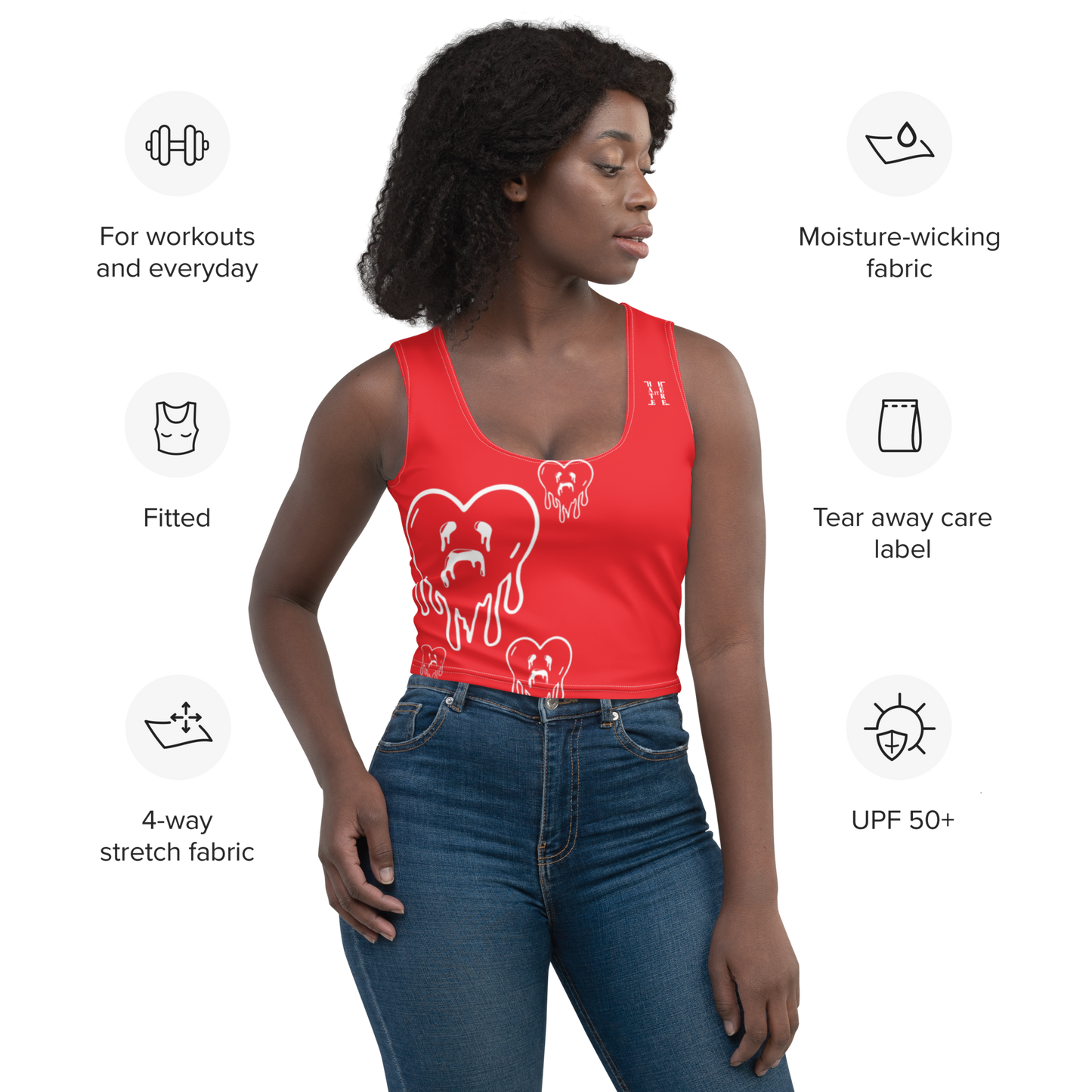 Dying Hearts / HiH H - Crop Top - Red