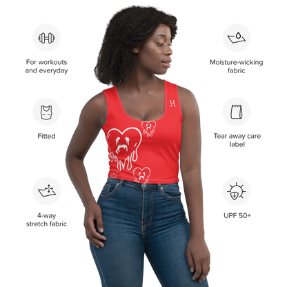 Dying Hearts / HiH H - Crop Top - Red