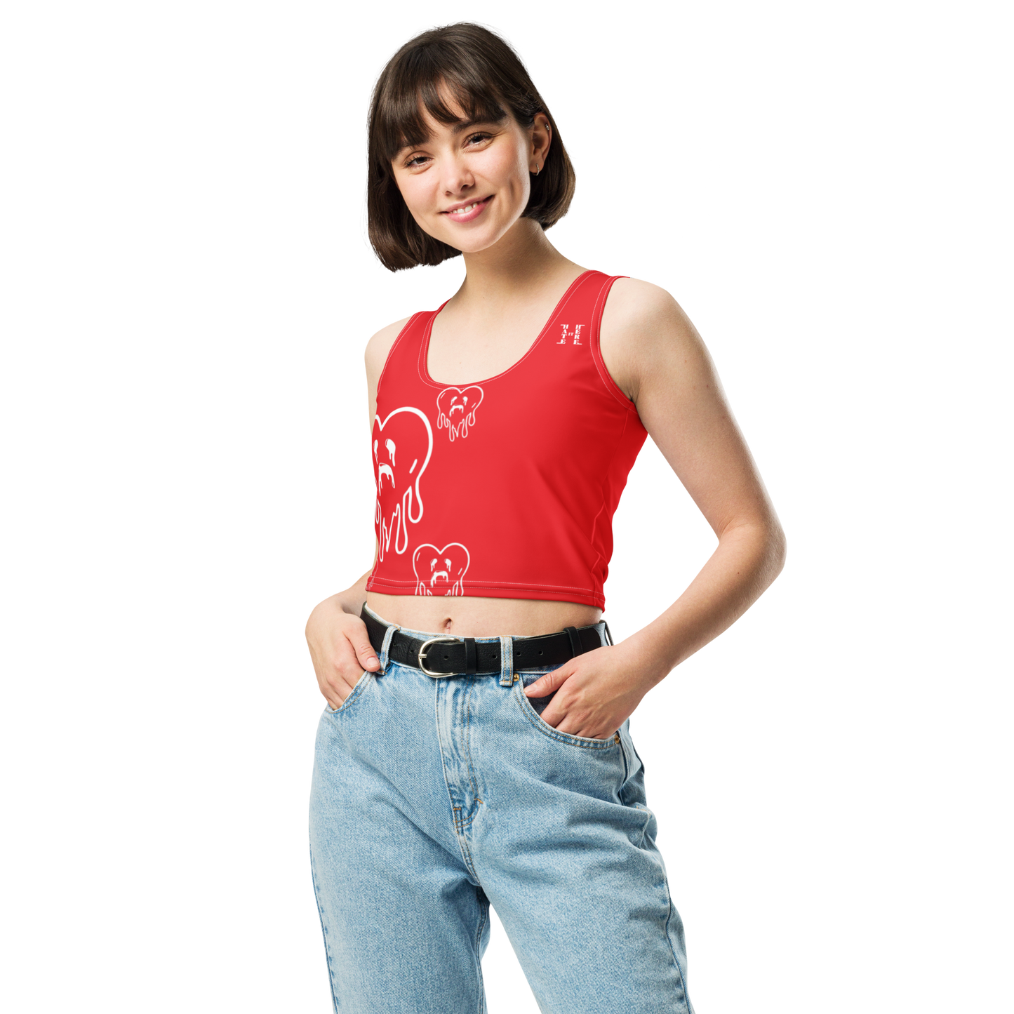 Dying Hearts / HiH H - Crop Top - Red