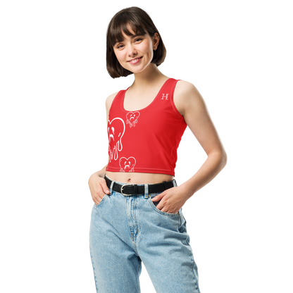 Dying Hearts / HiH H - Crop Top - Red