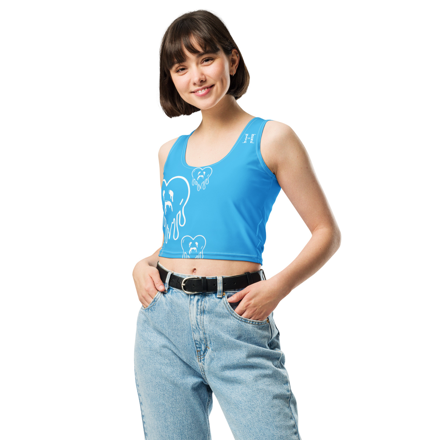 Dying Hearts / HiH H - Crop Top - Blue