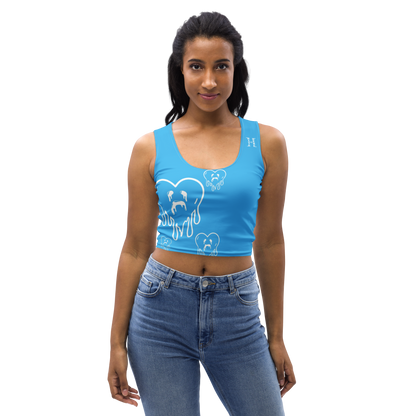 Dying Hearts / HiH H - Crop Top - Blue