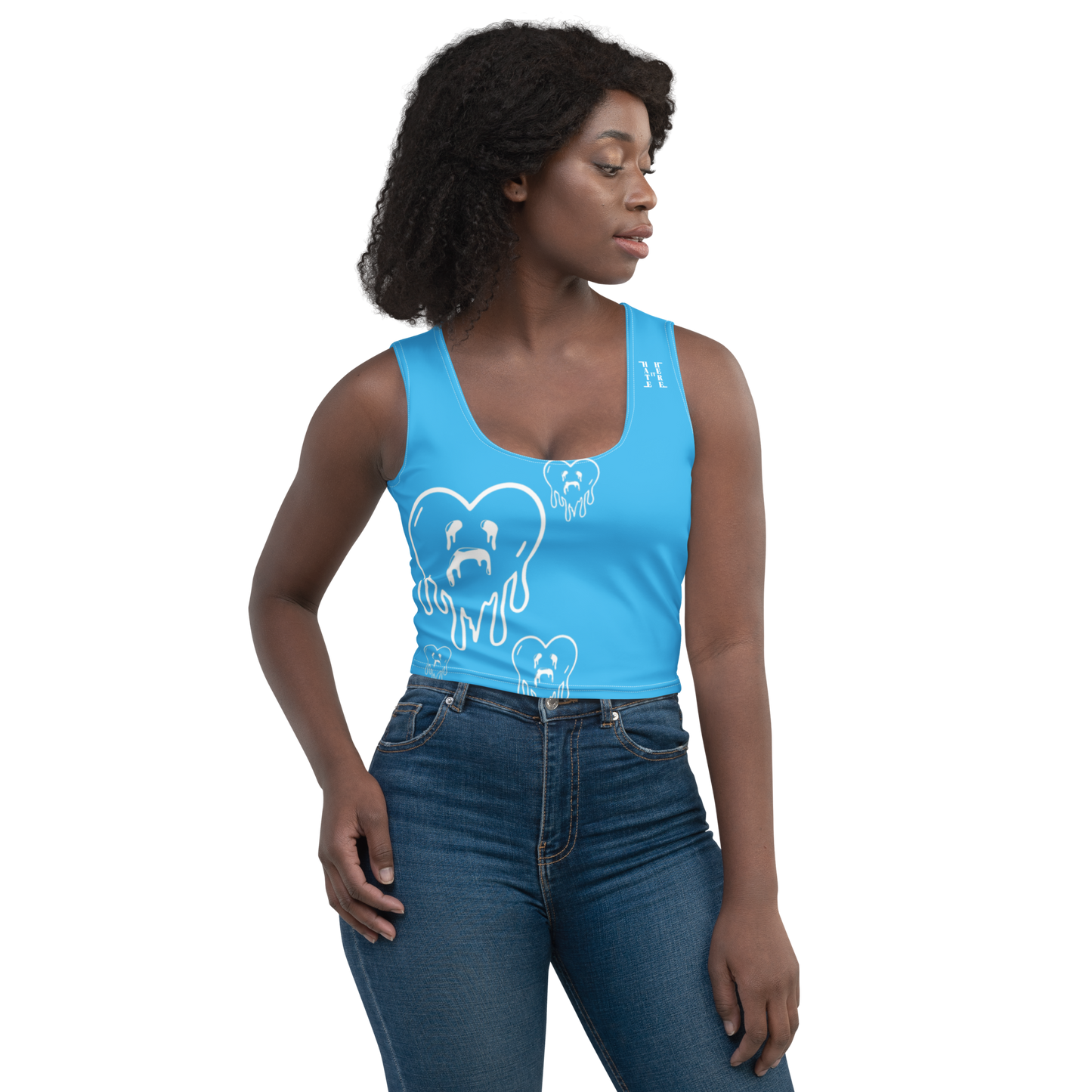 Dying Hearts / HiH H - Crop Top - Blue