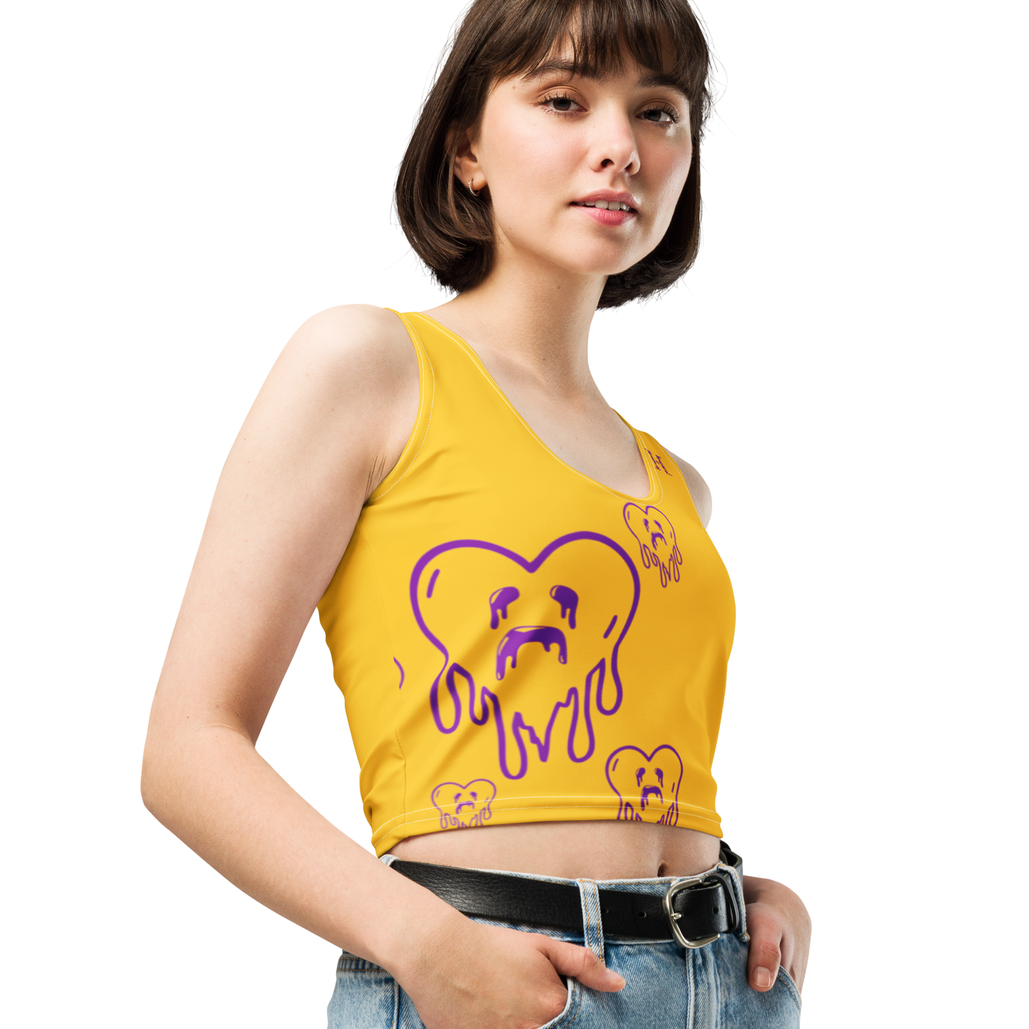 Dying Hearts / HiH H - Crop Top - Yellow