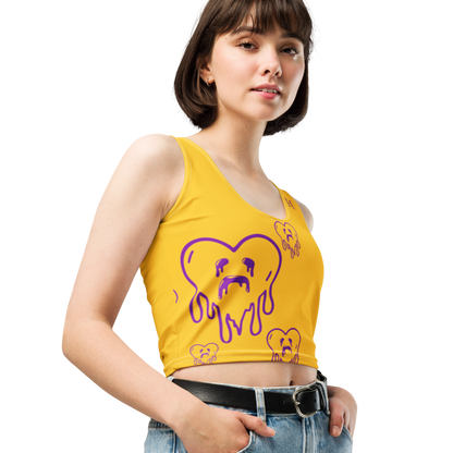 Dying Hearts / HiH H - Crop Top - Yellow