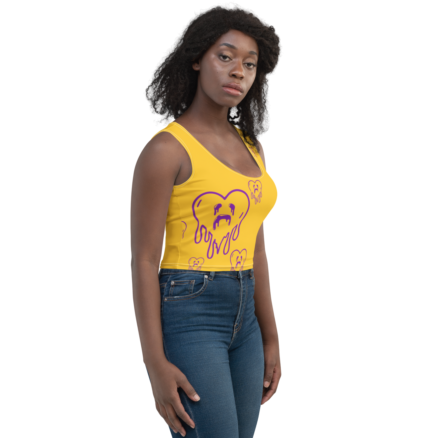 Dying Hearts / HiH H - Crop Top - Yellow