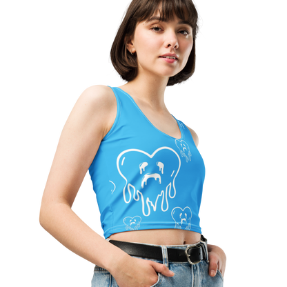 Dying Hearts / HiH H - Crop Top - Blue