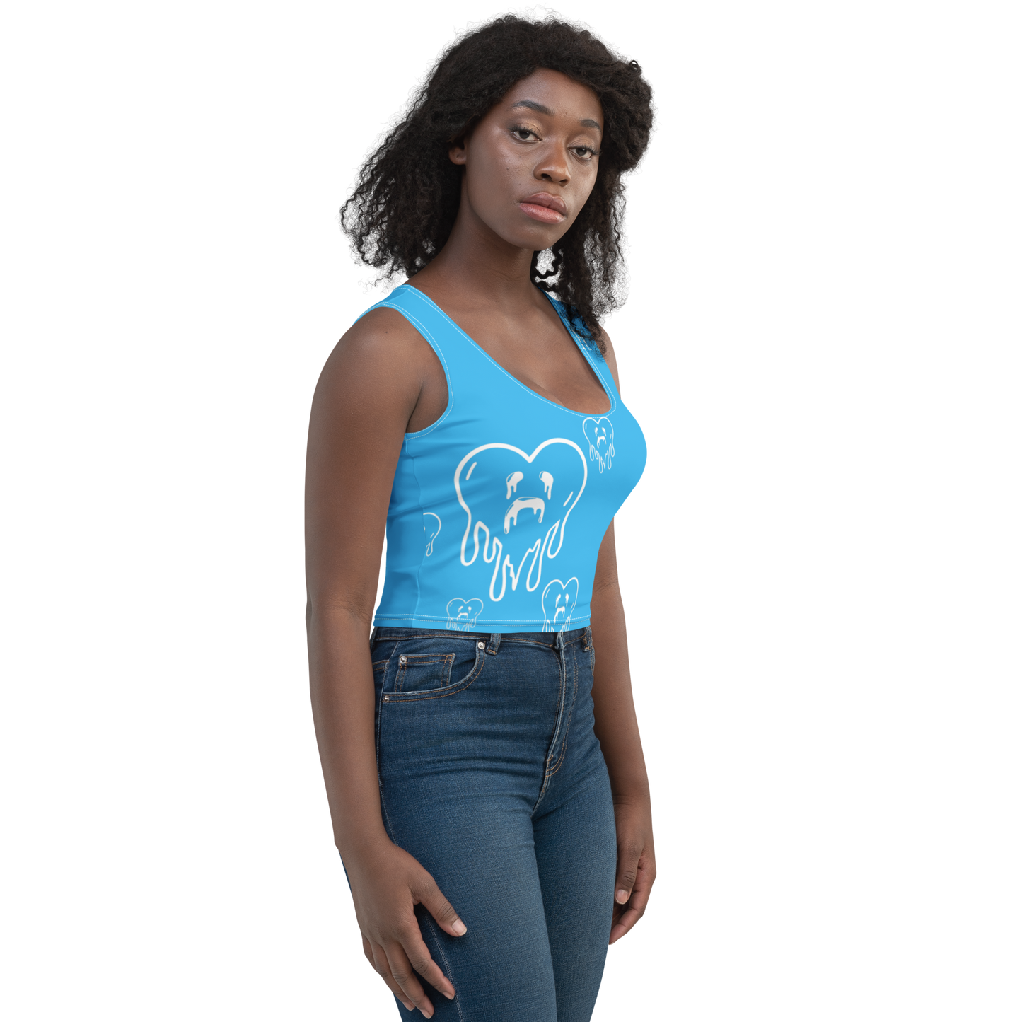 Dying Hearts / HiH H - Crop Top - Blue