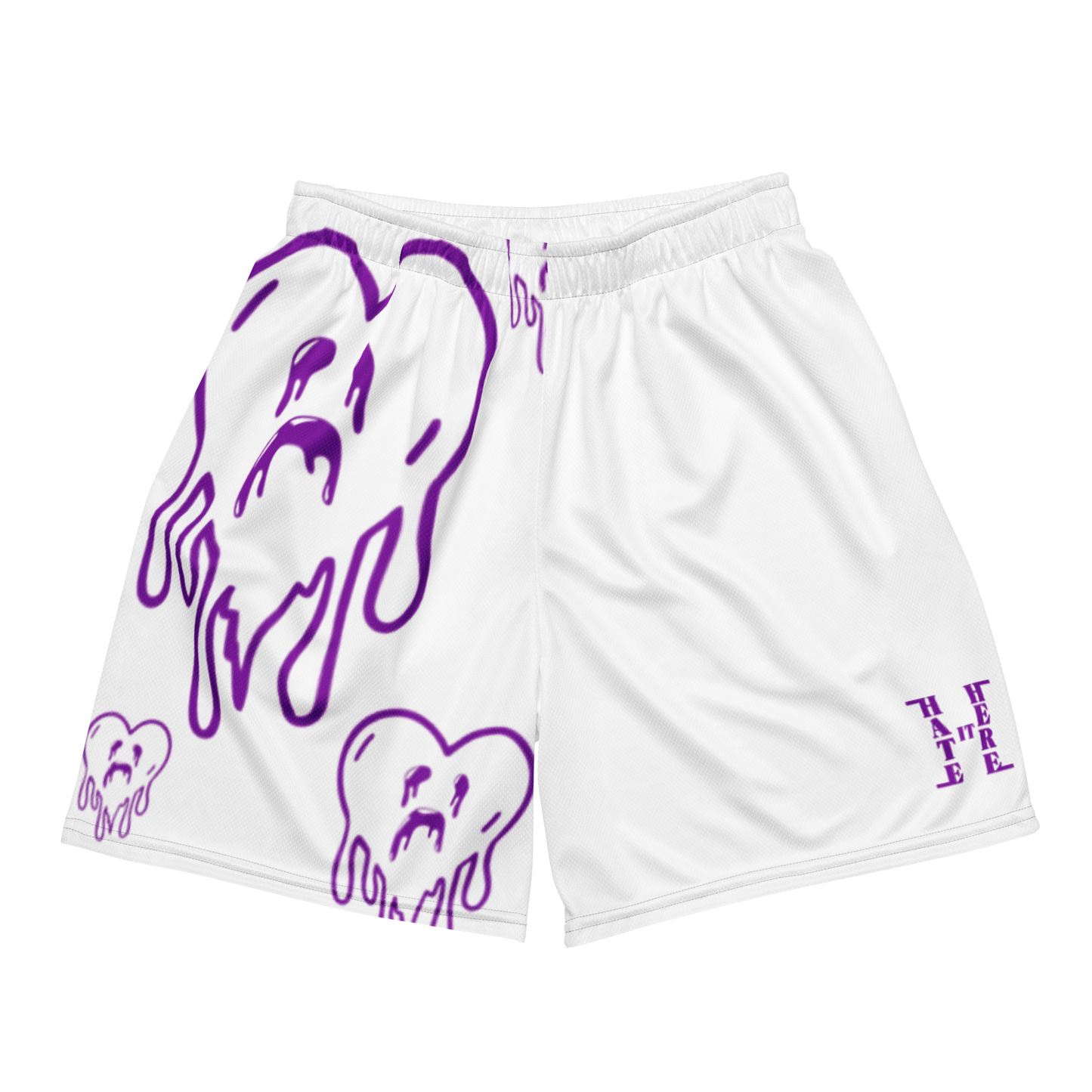 Dying Hearts / HiH H - Mesh Shorts - White