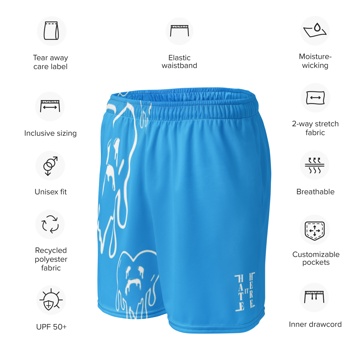 Dying Hearts / HiH H - Mesh Shorts - Blue