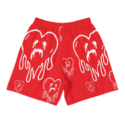 Dying Hearts - All-Over Print - Athletic Shorts - Red