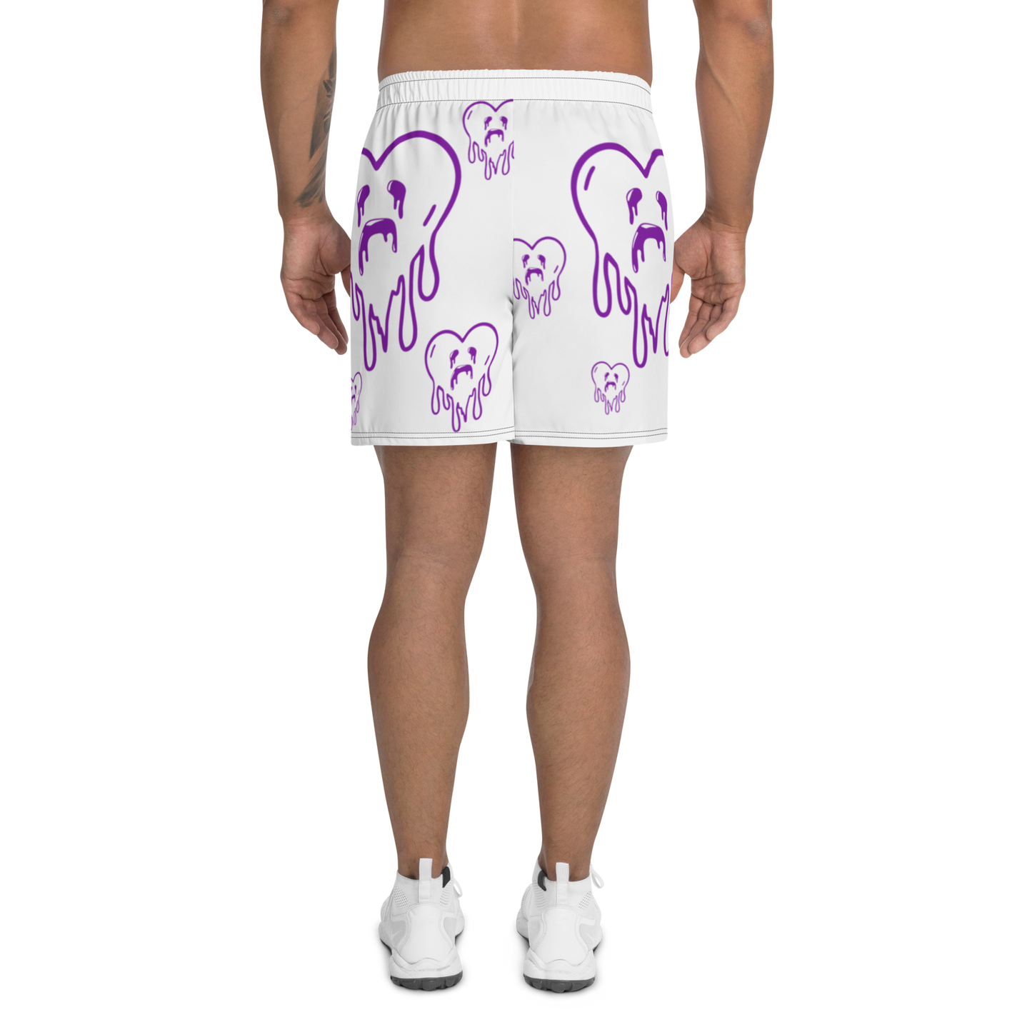 Dying Hearts - All-Over Print - Athletic Shorts - White