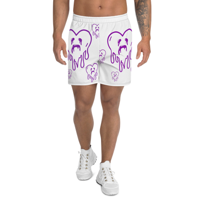 Dying Hearts - All-Over Print - Athletic Shorts - White