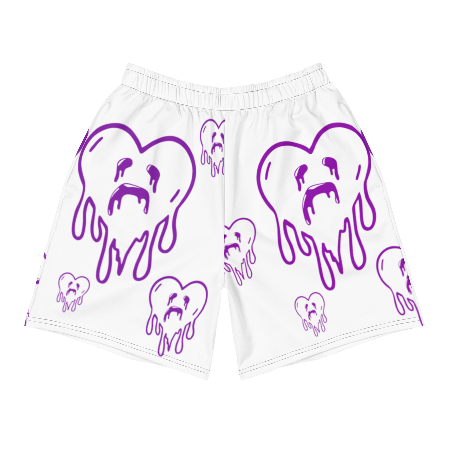 Dying Hearts - All-Over Print - Athletic Shorts - White