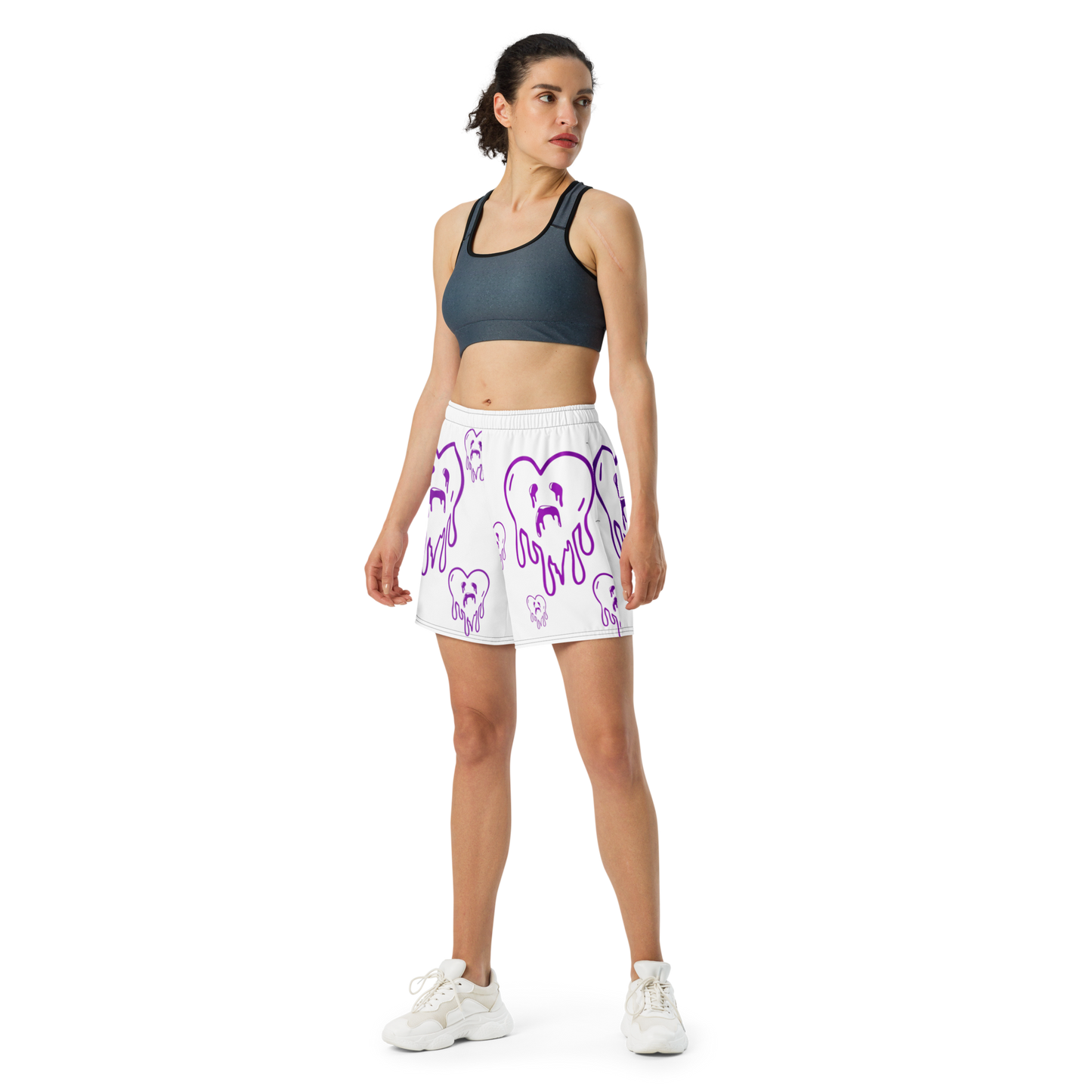 Dying Hearts - All-Over Print - Athletic Shorts - White