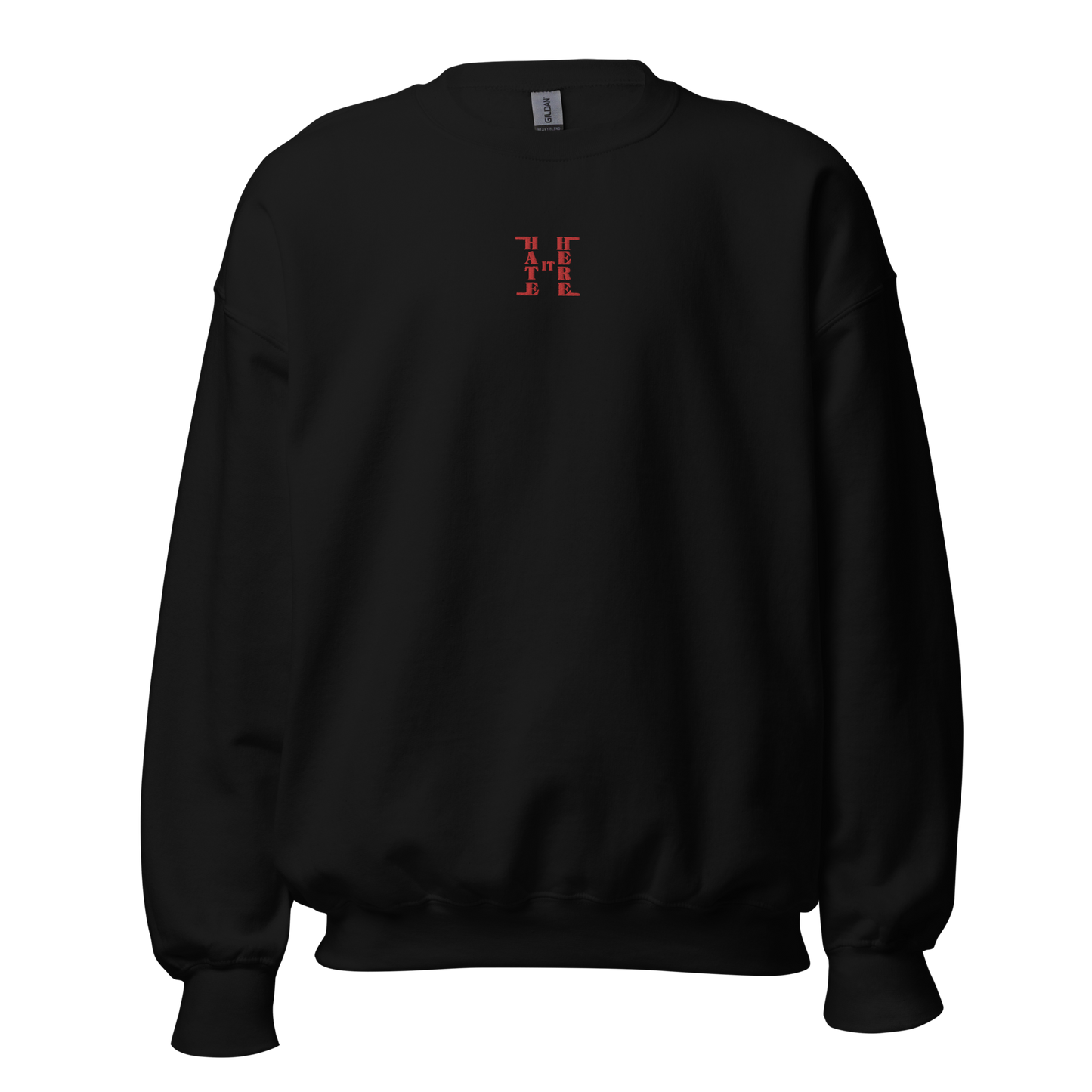 Embroidered Red HiH H - Essential Crewneck