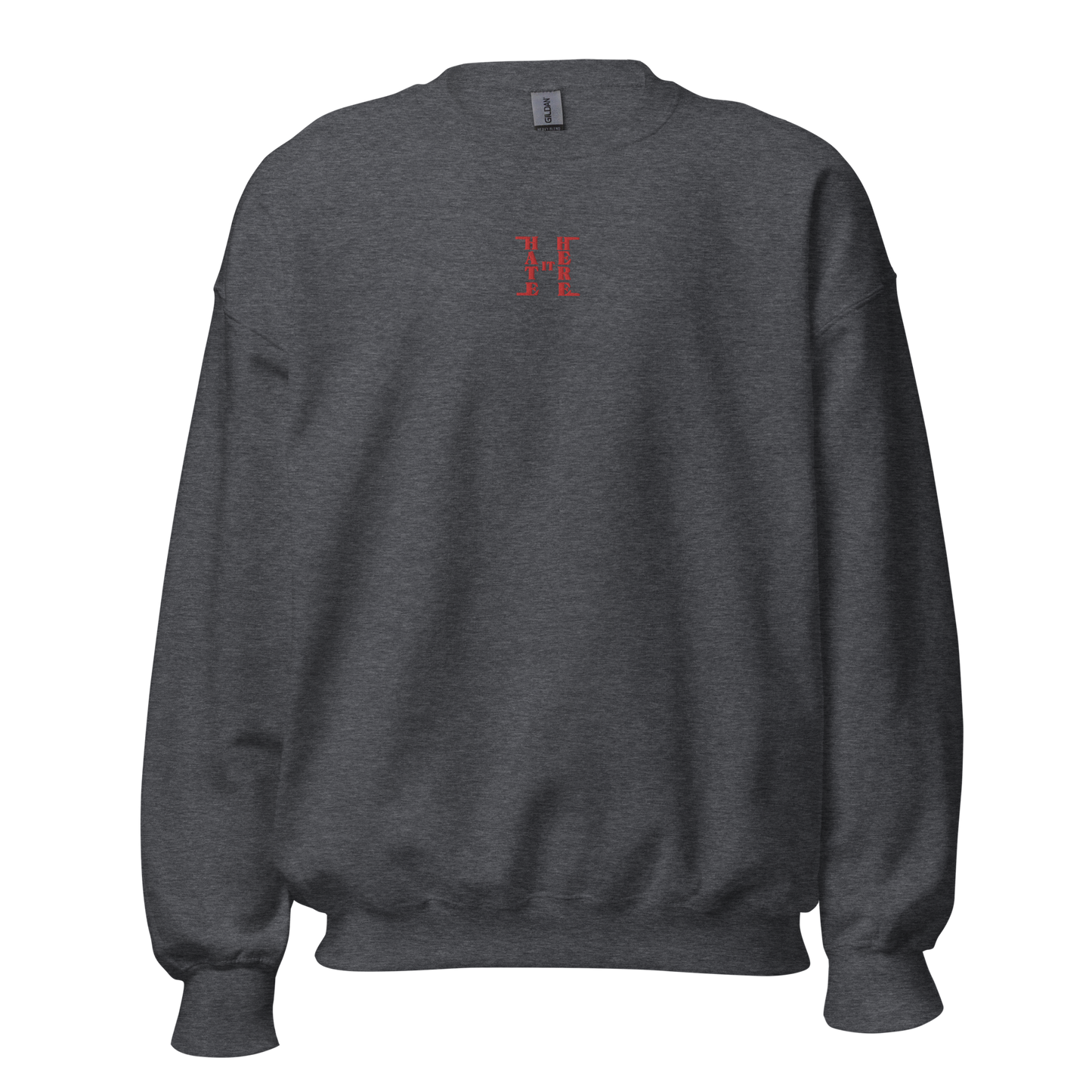 Embroidered Red HiH H - Essential Crewneck