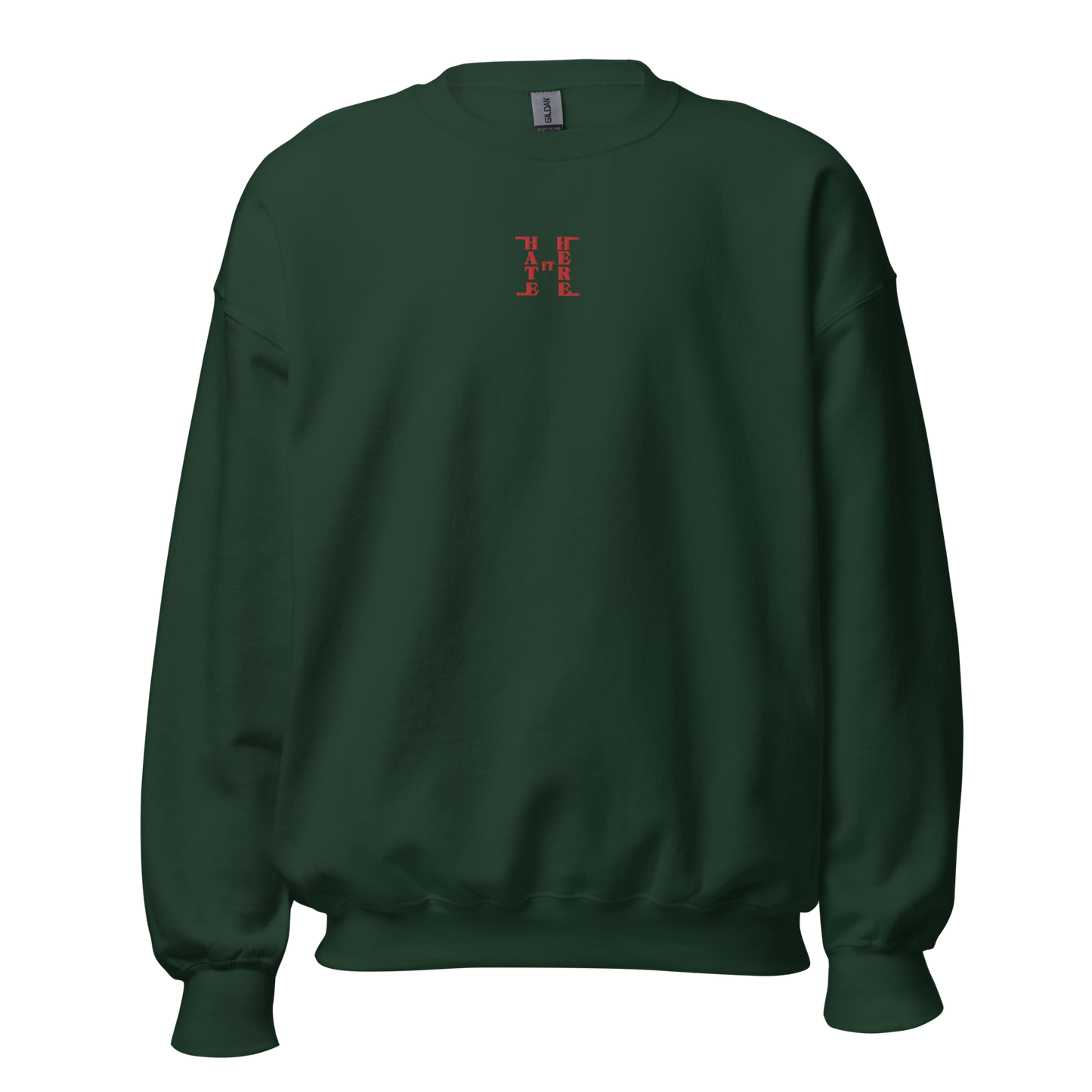 Embroidered Red HiH H - Essential Crewneck