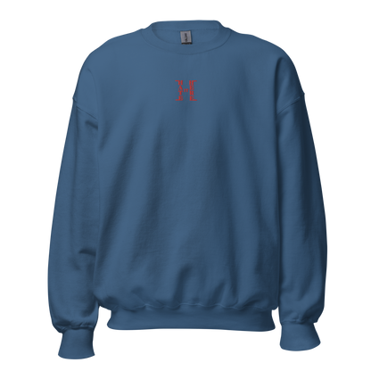 Embroidered Red HiH H - Essential Crewneck