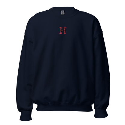 Embroidered Red HiH H - Essential Crewneck