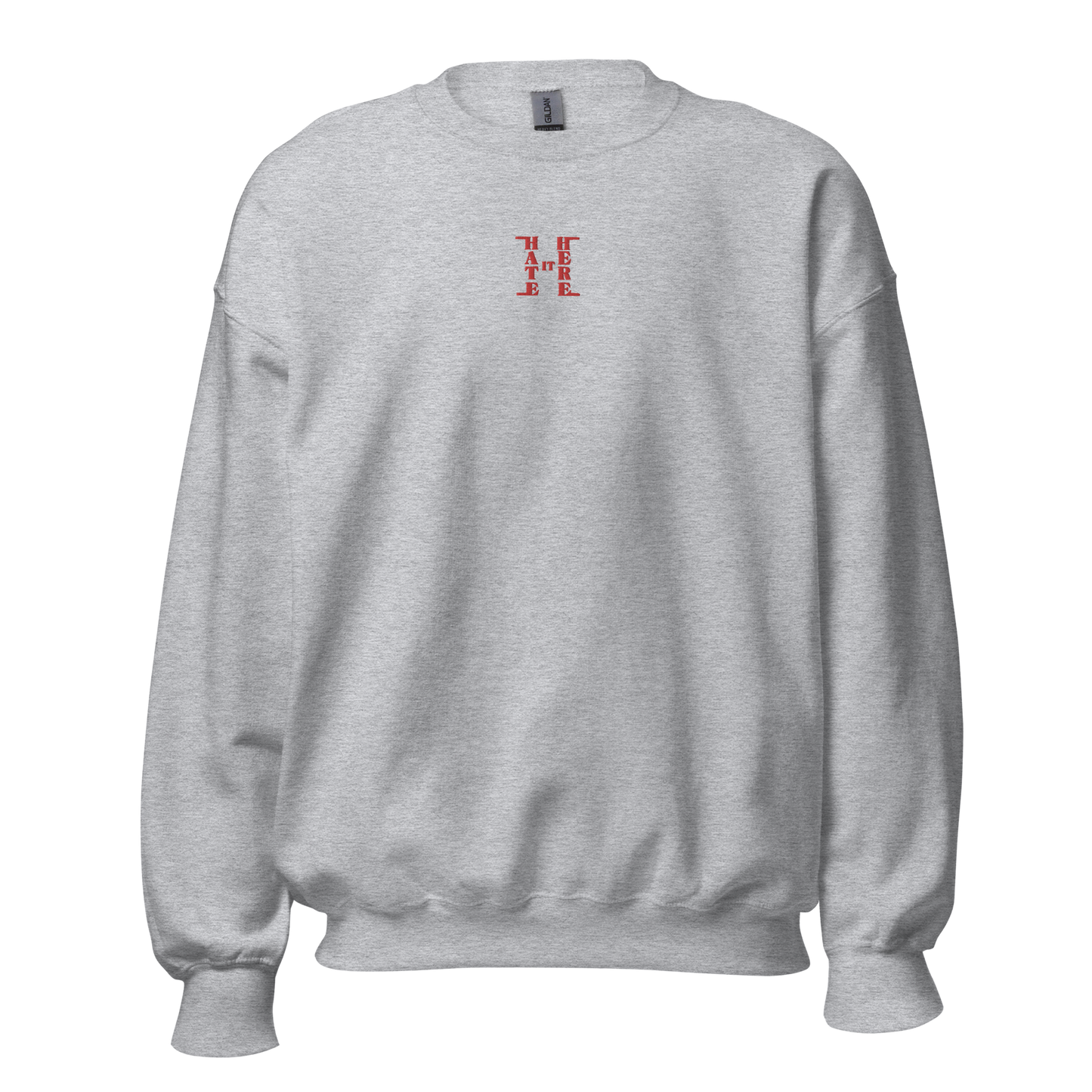 Embroidered Red HiH H - Essential Crewneck