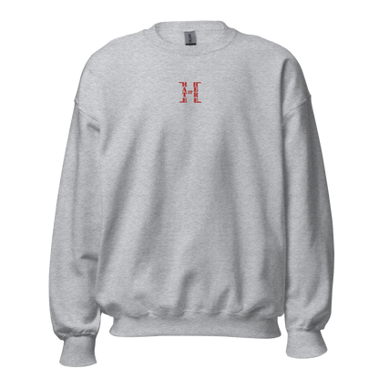 Embroidered Red HiH H - Essential Crewneck