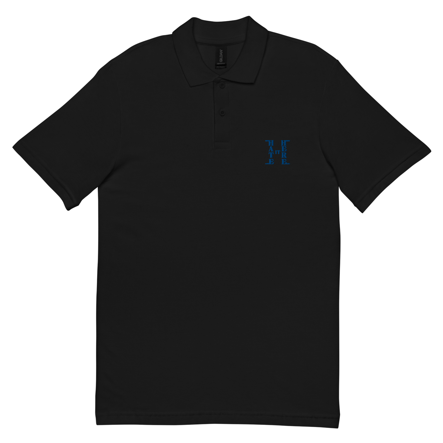 Blue HiH H - Embroidered Collard Shirt