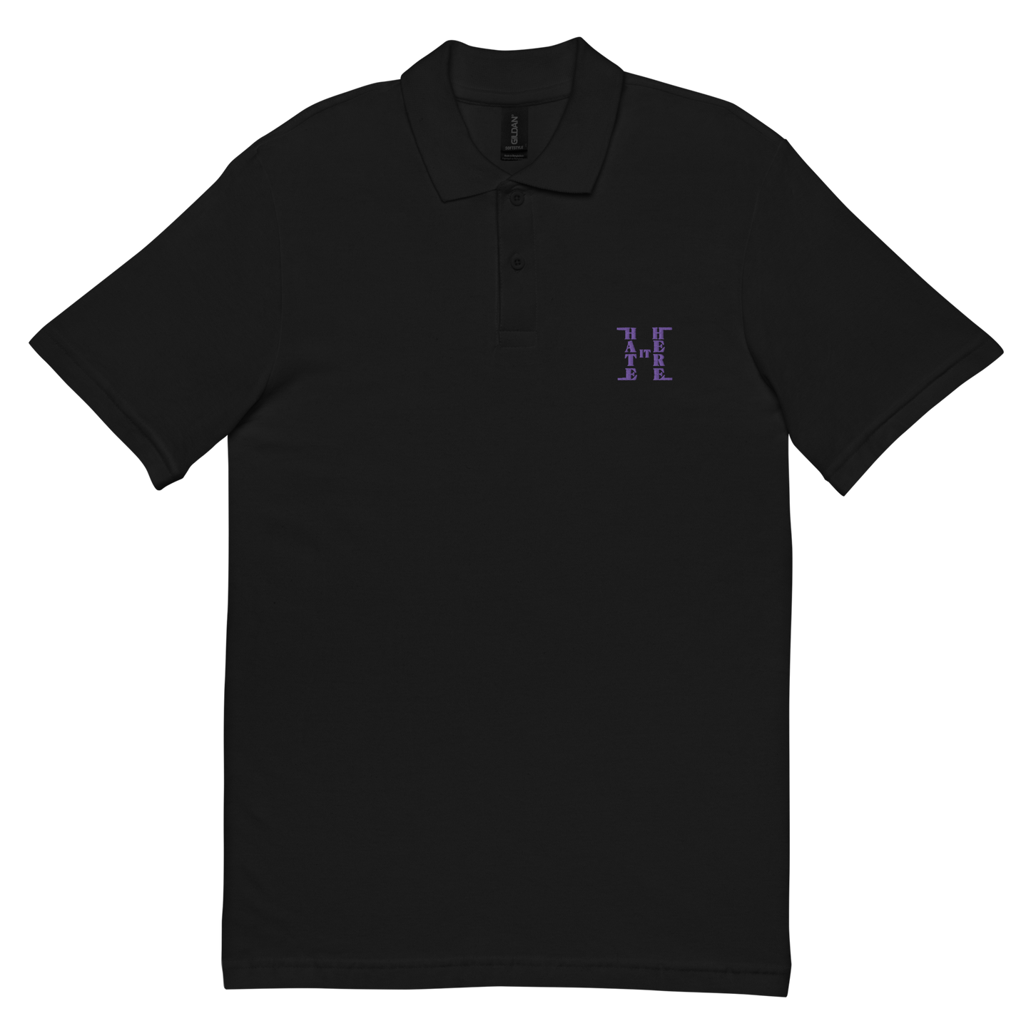 Purple HiH H - Embroidered Collard Shirt