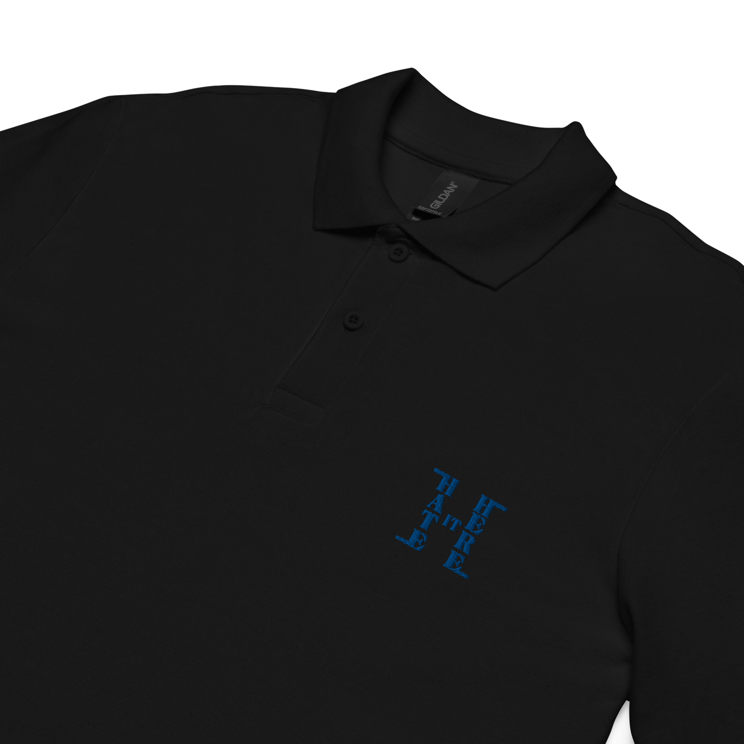 Blue HiH H - Embroidered Collard Shirt