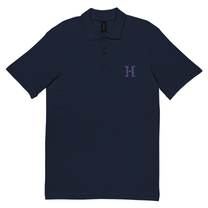 Purple HiH H - Embroidered Collard Shirt