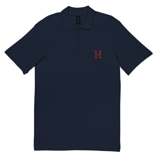 Red HiH H - Embroidered Collard Shirt