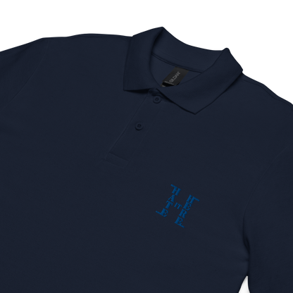 Blue HiH H - Embroidered Collard Shirt