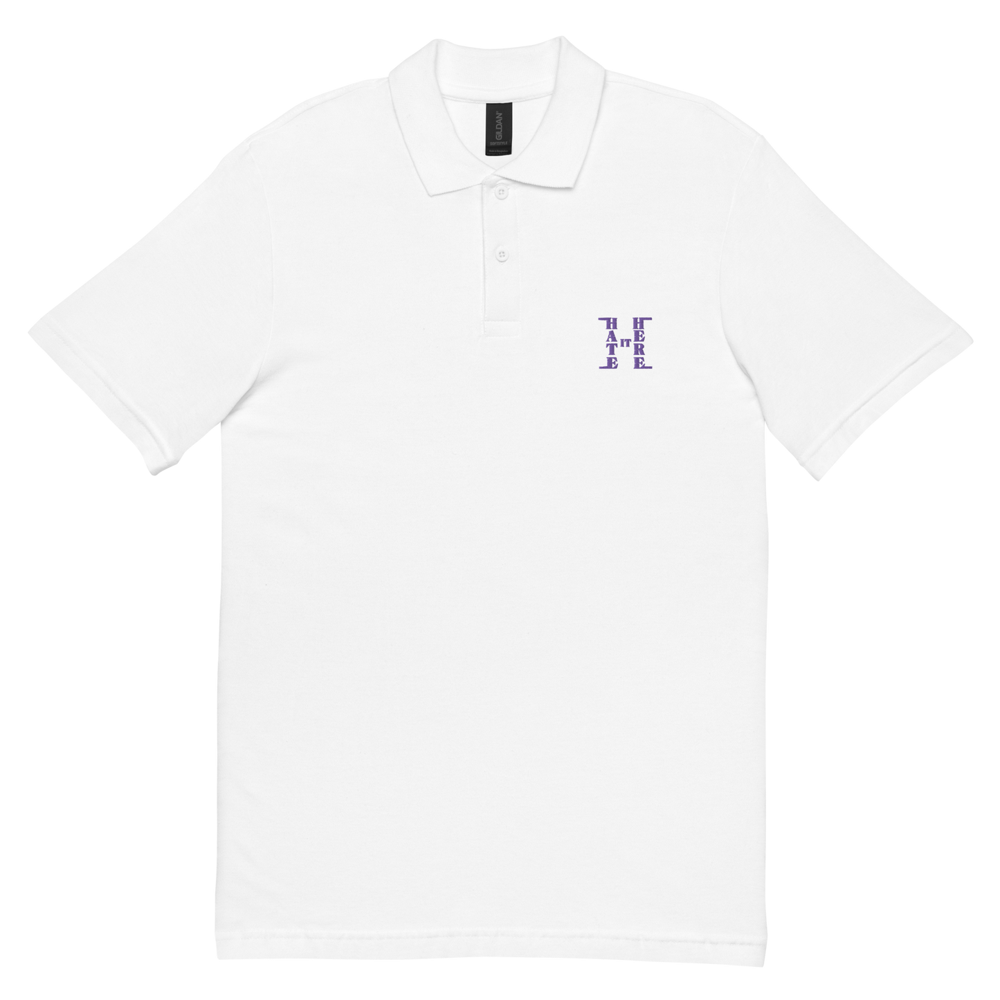 Purple HiH H - Embroidered Collard Shirt