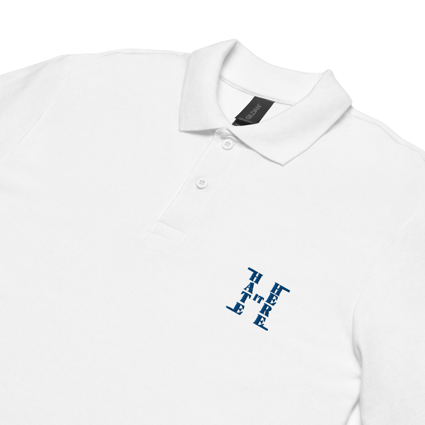 Blue HiH H - Embroidered Collard Shirt