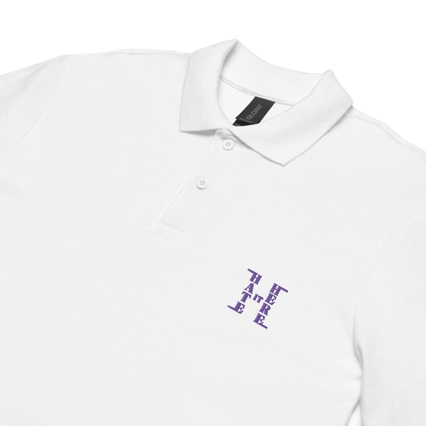 Purple HiH H - Embroidered Collard Shirt